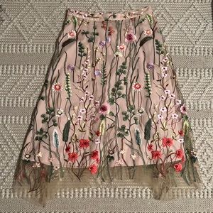 Floral Embroidered Skirt from Anthropologie